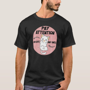 Schattige Kat Aandacht Katten T-shirt
