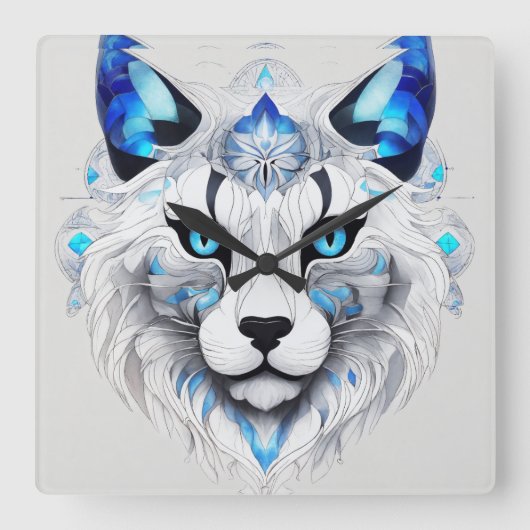 🐱 Schattige Kat Afbeelding wandklokken 🕰️ (Voorkant)