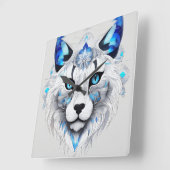 🐱 Schattige Kat Afbeelding wandklokken 🕰️ (Hoek)