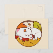 Schattige kat ansichtkaart briefkaart (Voorkant / Achterkant)