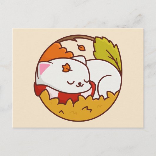 Schattige kat ansichtkaart briefkaart (Voorkant)