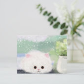 Schattige kat ansichtkaart briefkaart (Staand voorkant)