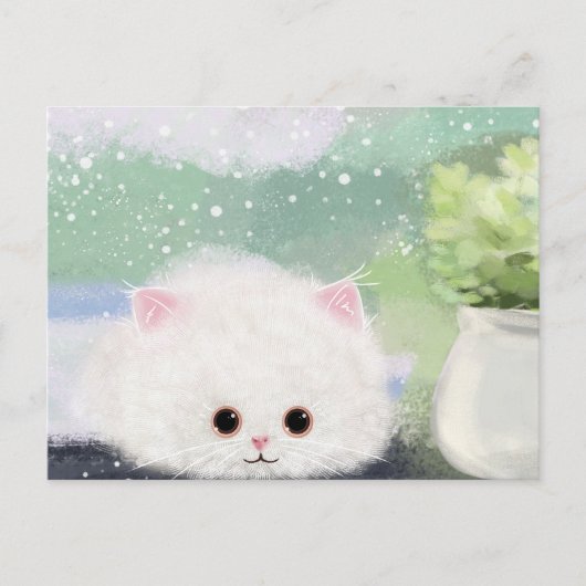 Schattige kat ansichtkaart briefkaart (Voorkant)