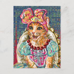 Schattige Kat Ansichtkaart Briefkaart