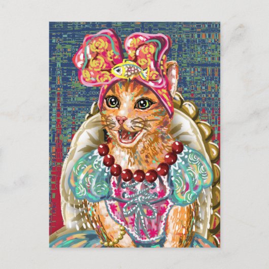 Schattige Kat Ansichtkaart Briefkaart (Voorkant)