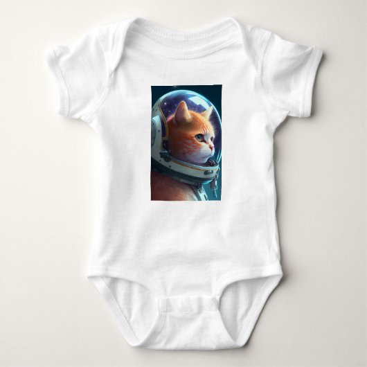Schattige kat Astronaut Romper (Voorkant)