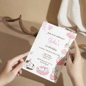 Schattige kat baby meisje 1e verjaardag kaart