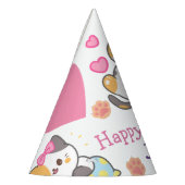 Schattige kat baby meisje verjaardag feesthoedjes (Links)