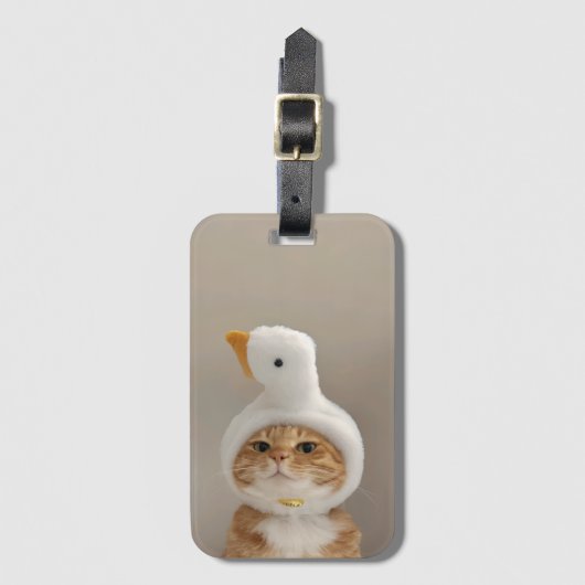 Schattige kat bagagelabel (Voorkant (verticaal))