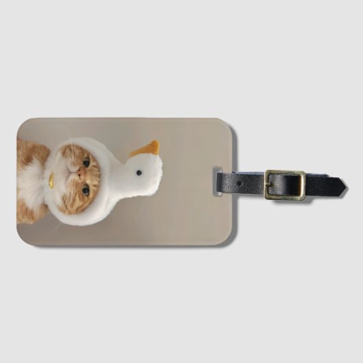 Schattige kat bagagelabel (Voorkant (horizontaal))