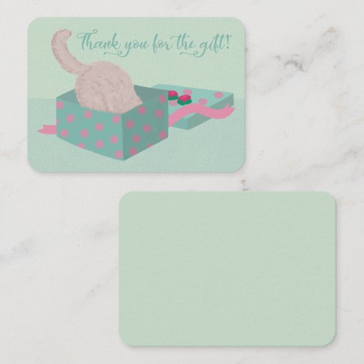 Schattige Kat Bedankt voor het cadeau Notitiekaartje (Voorkant / Achterkant)