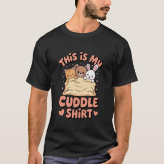 Schattige Kat Beer Konijn Dit is Mijn Knuffel T-shirt