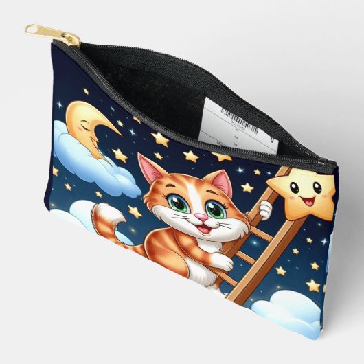 Schattige Kat beklimt maanladder Etui (Open)