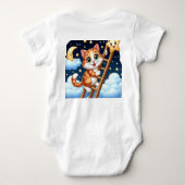 Schattige Kat beklimt maanladder Romper (Achterkant)