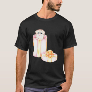 Schattige Kat Binnen In De Doos Kitten Adoptie T-shirt