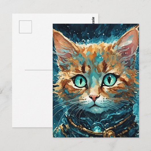 Schattige kat briefkaart (Voorkant / Achterkant)