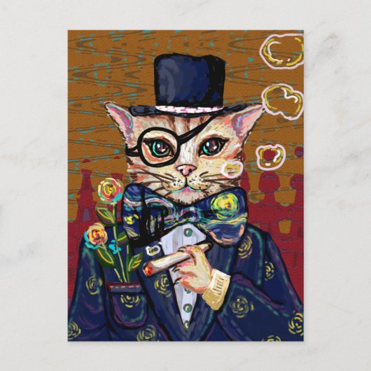 Schattige Kat Briefkaart (Voorkant)