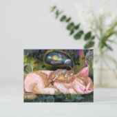 Schattige Kat Briefkaart (Staand voorkant)