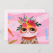 Schattige Kat Briefkaart (Voorkant / Achterkant)