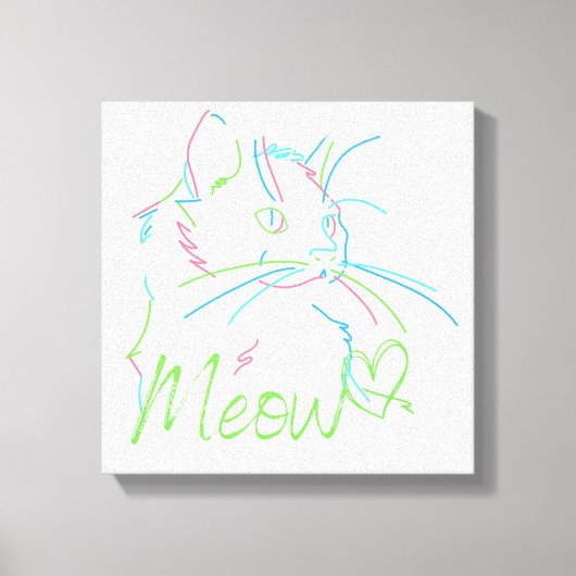 schattige kat canvas afdruk (Voorkant)