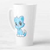 Schattige kat Cartoon Latte Mok (Linkerhoek)