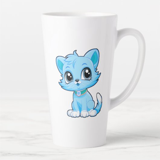 Schattige kat Cartoon Latte Mok (Rechts)