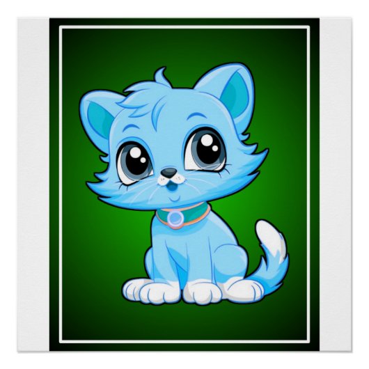 Schattige kat Cartoon Perfect Poster (Voorkant)