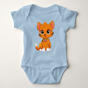 Schattige kat Cartoon Romper