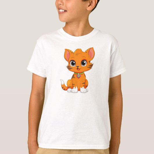 Schattige kat Cartoon T-shirt (Voorkant)
