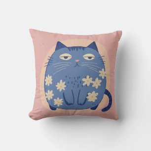 schattige kat cartoon vector illustratie grafisch kussen
