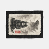 Schattige Kat Catzilla Angry Kaiju Anime Kattenmon Fleece Deken (Voorkant (Horizontaal))
