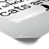 schattige kat citeert grijs en wit verfontwerp poster (Hoek)