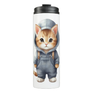 Schattige Kat Classic T-shirt Thermosbeker