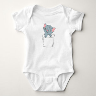 Schattige Kat Clipart Cat in Pocket Cat Lover Desi Romper