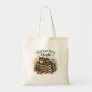 Schattige kat die boeken leest, nog één hoofdstuk tote bag
