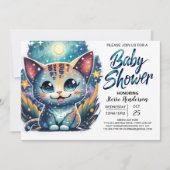 Schattige Kat Digitaal Baby shower Kaart (Voorkant)