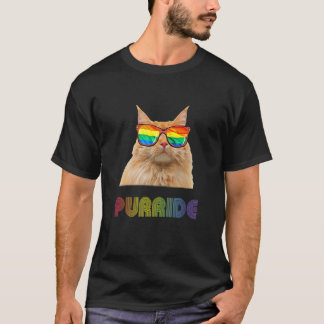 Schattige Kat Draagt Zonnebril Gay Pride Vrouwen M T-shirt