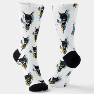 Schattige kat: een Gesponnen-perfect ontwerp van s Sokken