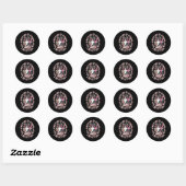 Schattige Kat Eerste Dag Op School Ronde Sticker (Vel)