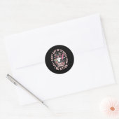 Schattige Kat Eerste Dag Op School Ronde Sticker (Envelop)