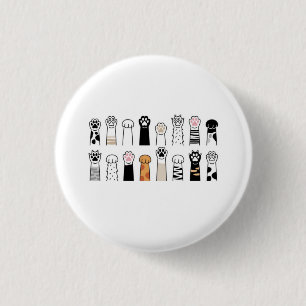 schattige kat- en hond poten ronde button 3,2 cm