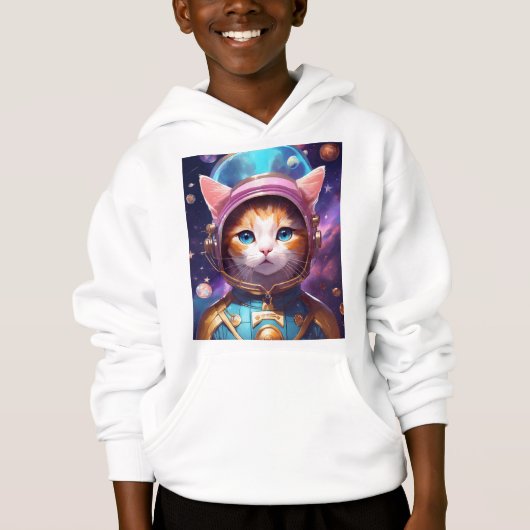 Schattige kat en octopus Graphic Hoodie (Voorkant)