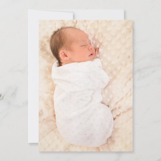  Schattige kat foto bloemen baby meisje doop Kaart (Achterkant)