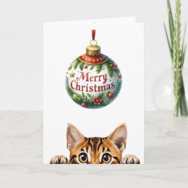 Schattige Kat Funny Cat Christmas Kaart