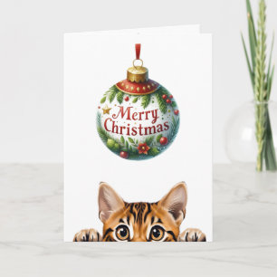 Schattige Kat Funny Cat Christmas Kaart