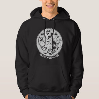 Schattige Kat Gebroken Bacteriën Microbiologie Wet Hoodie