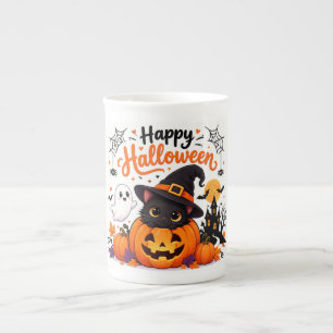 Schattige Kat Gelukkig Halloween Reis Mok - Kawaii