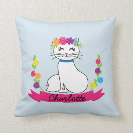 schattige kat gepersonaliseerde kussen