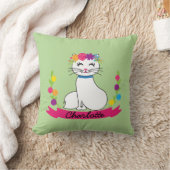schattige kat gepersonaliseerde kussen (Deken)
