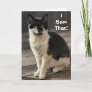 Schattige Kat Geweldig Werk Bedankt Erkenning Kaart